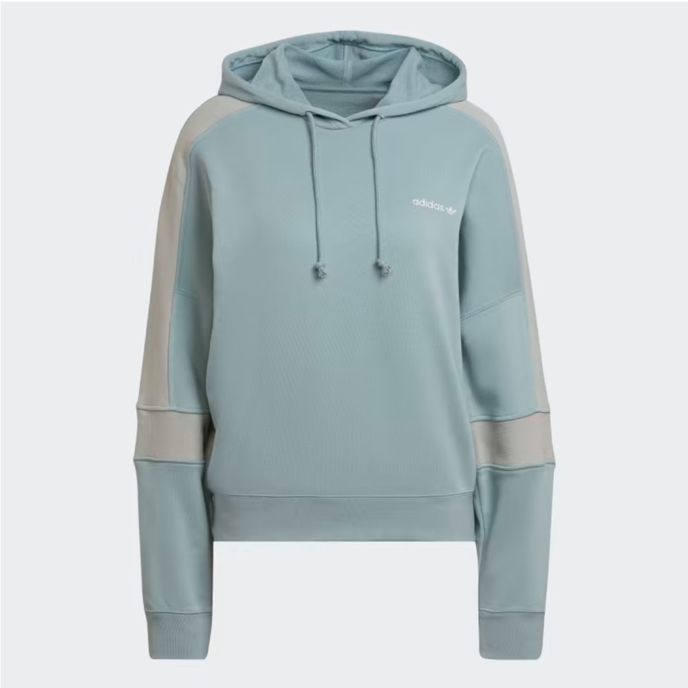 ADIDAS Cropped Hoodie in Magic Gray Size XL